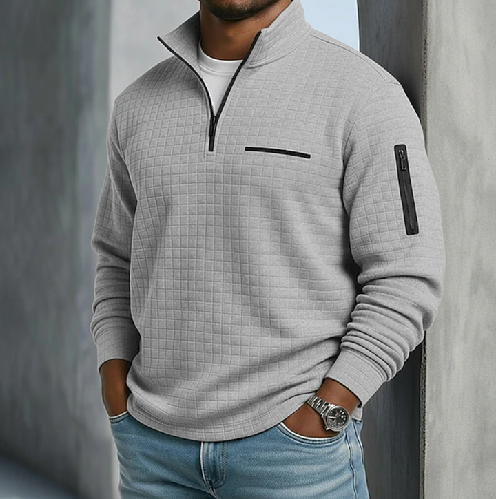 Caspian Waffle Knit Half Zip Shirt