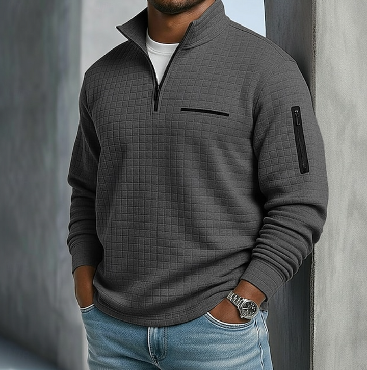 Caspian Waffle Knit Half Zip Shirt