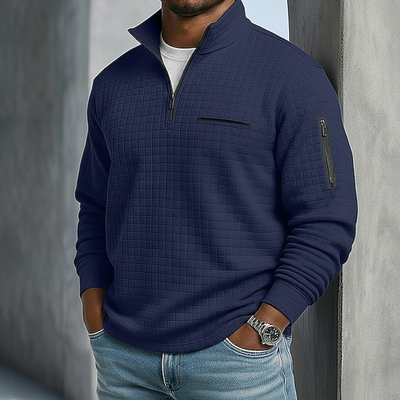 Caspian Waffle Knit Half Zip Shirt