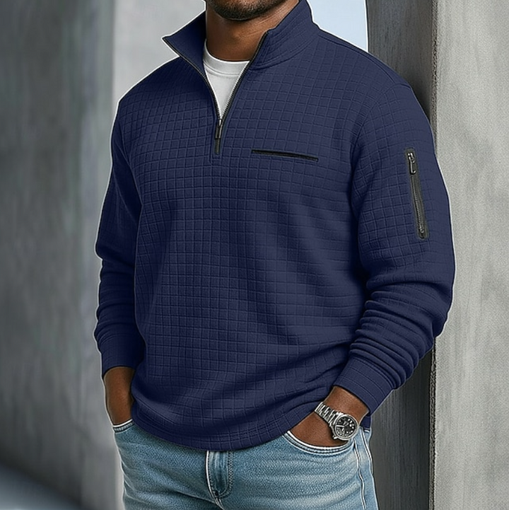 Caspian Waffle Knit Half Zip Shirt