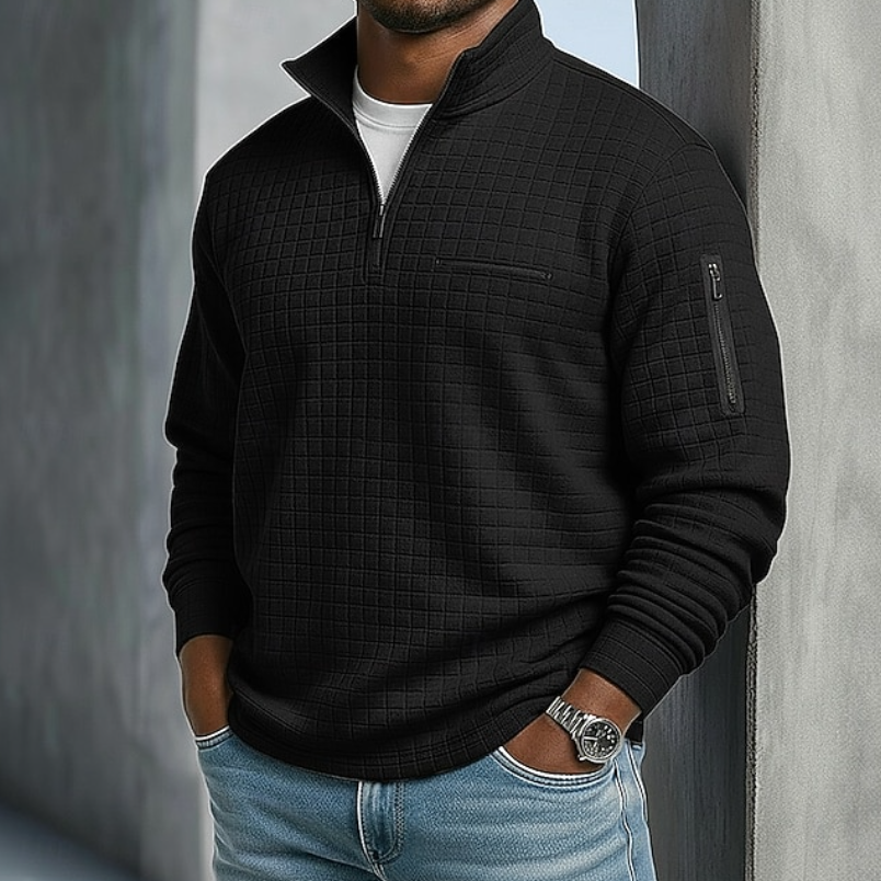 Caspian Waffle Knit Half Zip Shirt