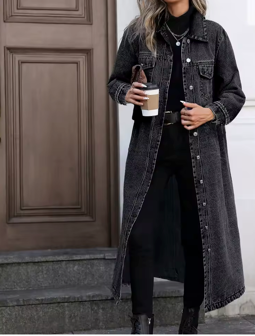 Everly Long Denim Coat