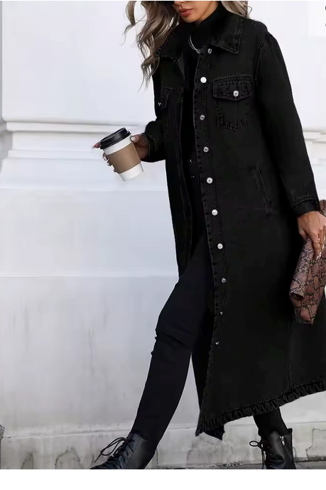 Everly Long Denim Coat