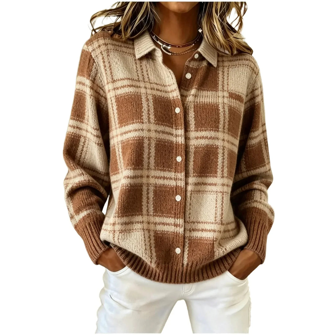 Harlow Plaid Button Cardigan