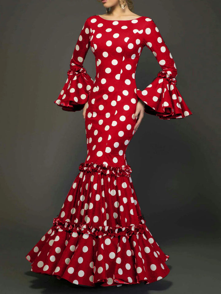 Vianne Polka Dot Wedding Guest Midi Dress