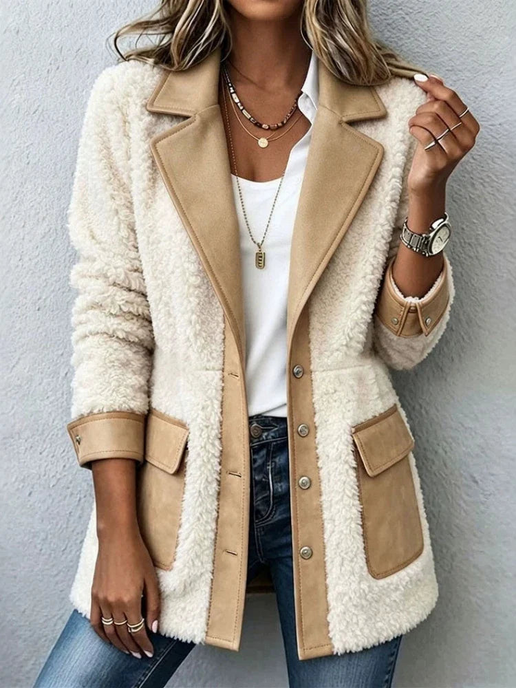 Elspeth Faux Suede Shearling Jacket