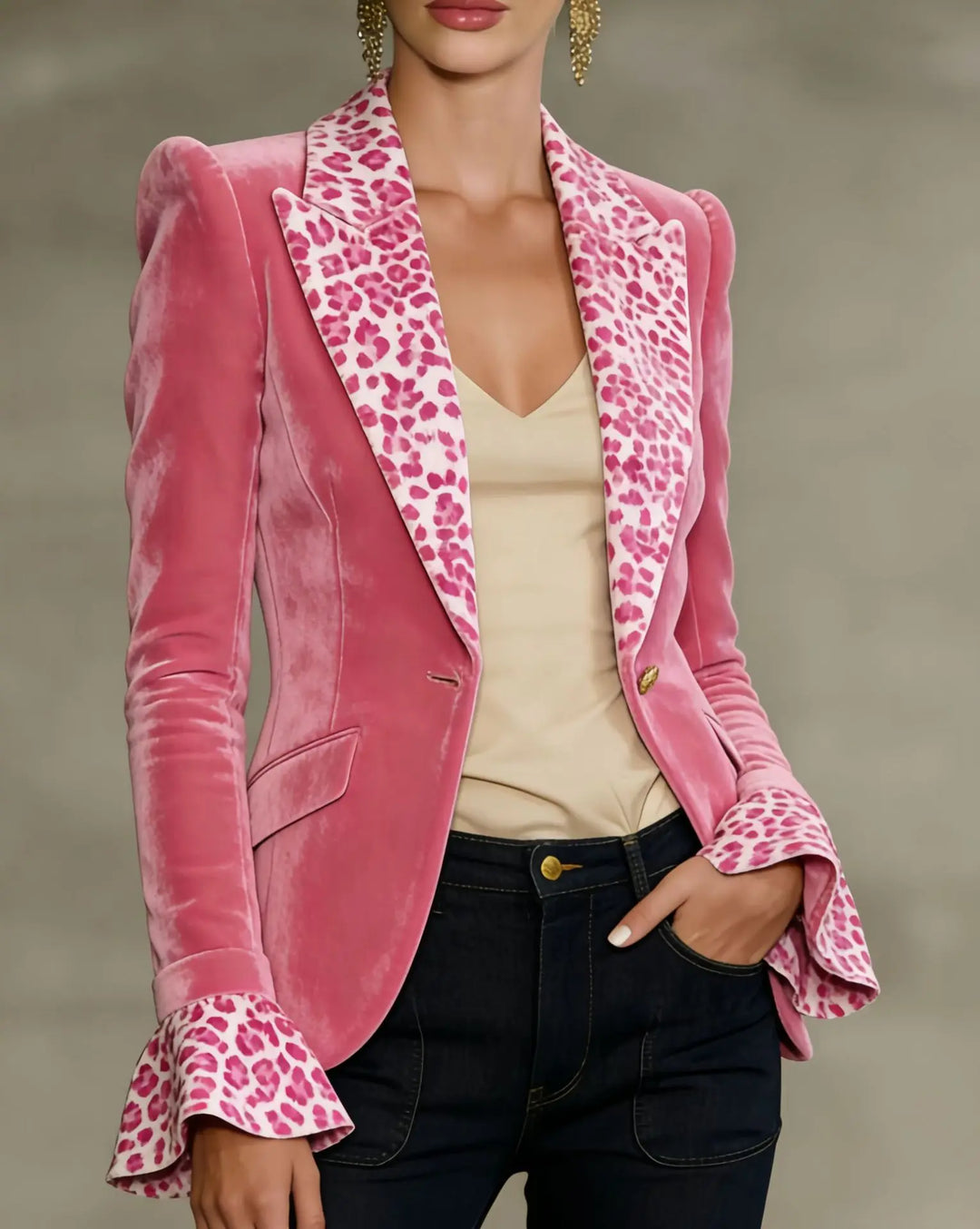 Nanette Leopard Lapel Blazer