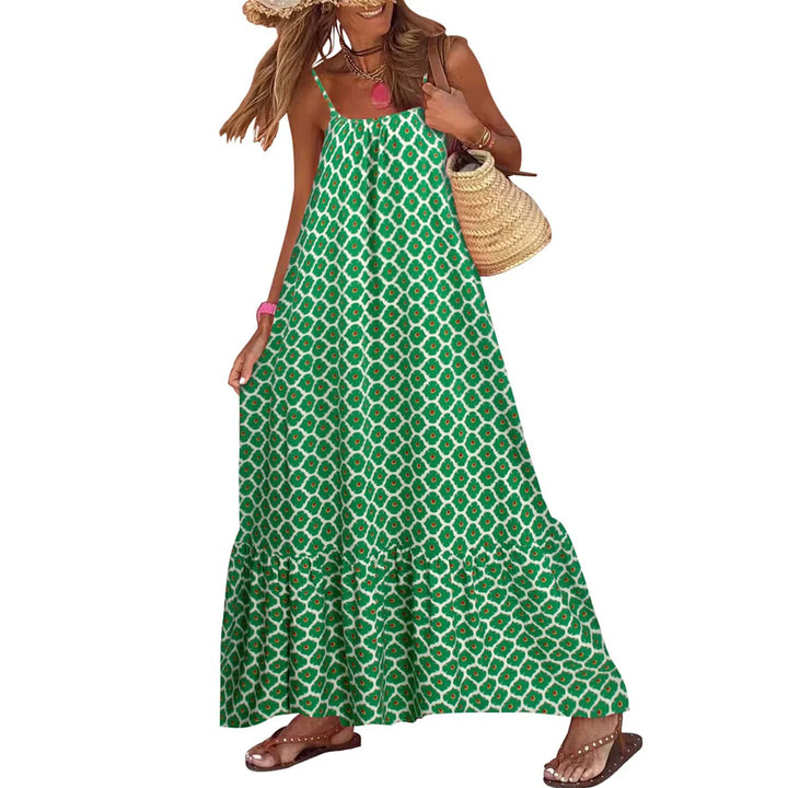 Yara Mosaic Print Maxi Dress