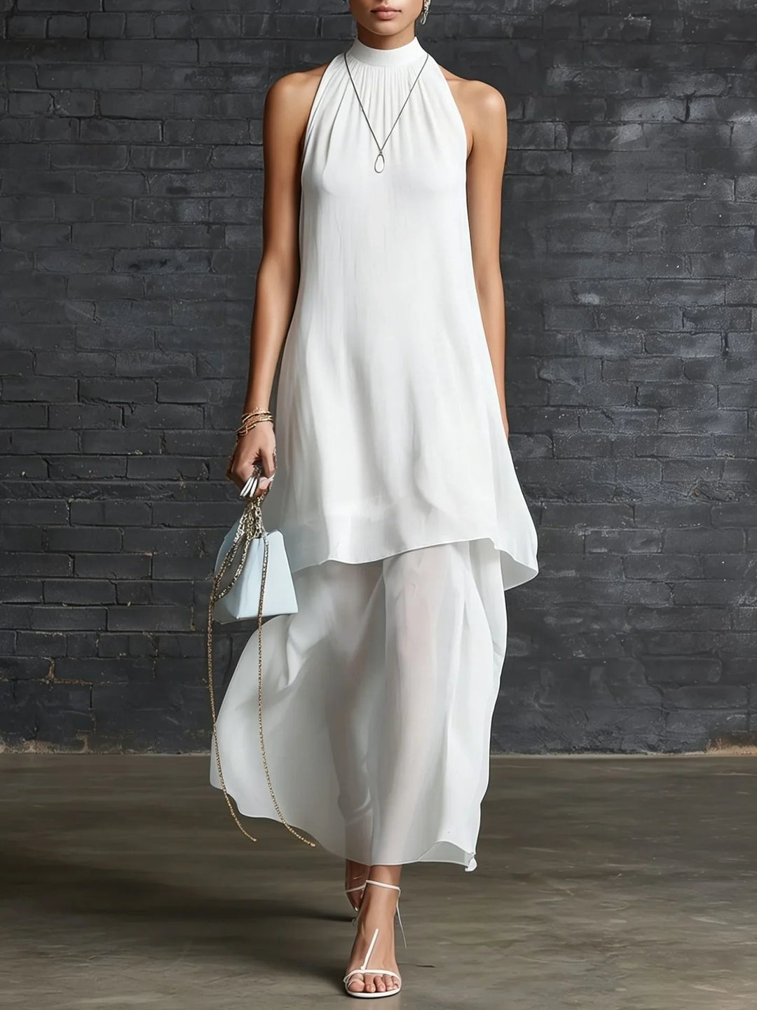 Thalia Elegant Layered Chiffon Wedding Guest Dress