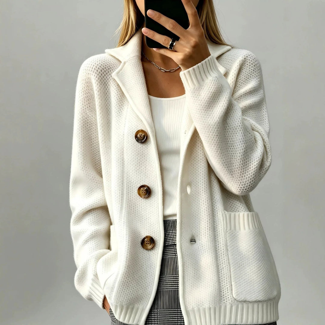 Harlowe Notched Lapel Cardigan