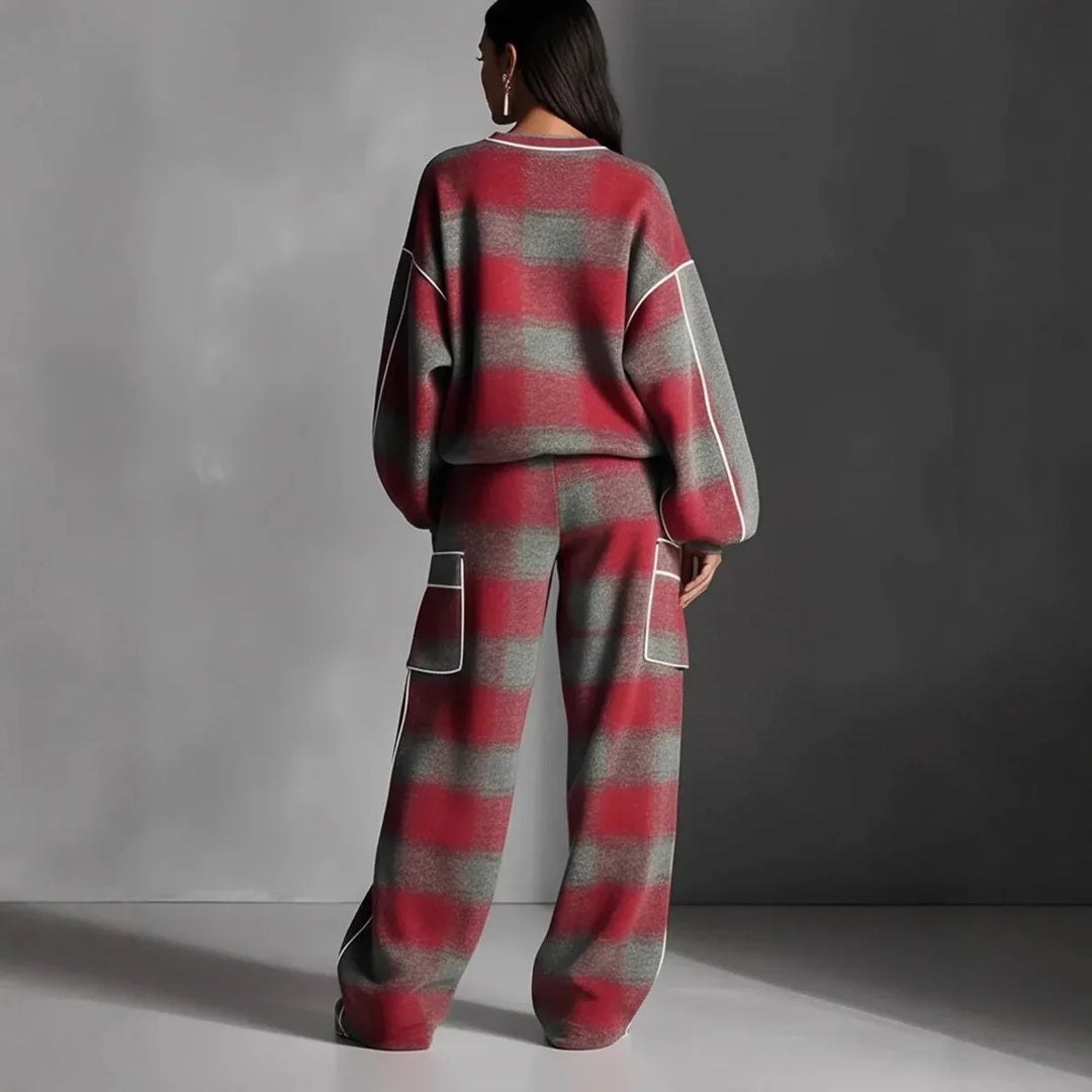 Marlene Plaid Loose Two-Piece Set