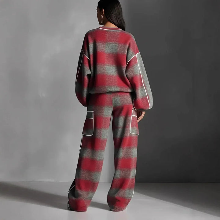 Marlene Plaid Loose Two-Piece Set