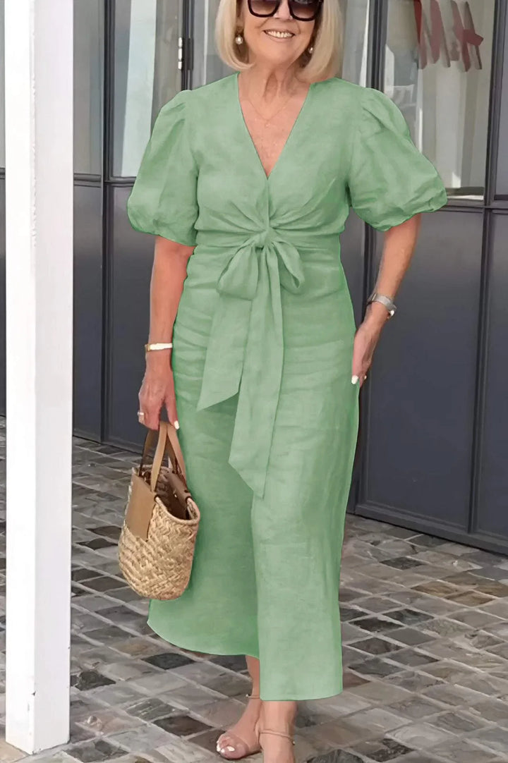Sidonie Relaxed Tie Waist Midi Dress