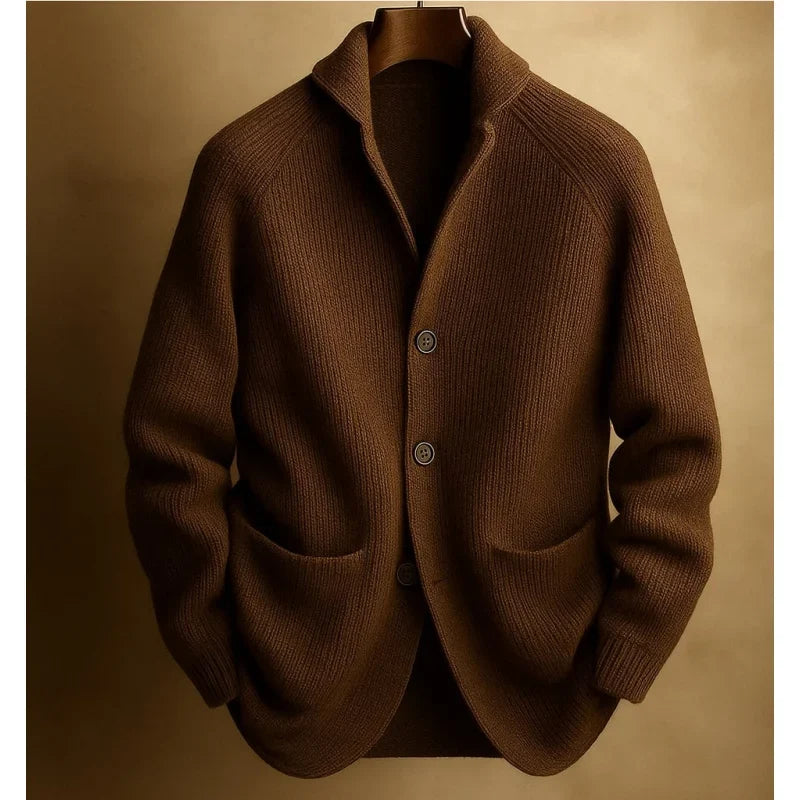 Nathan Ribbed Knit Blazer Cardigan