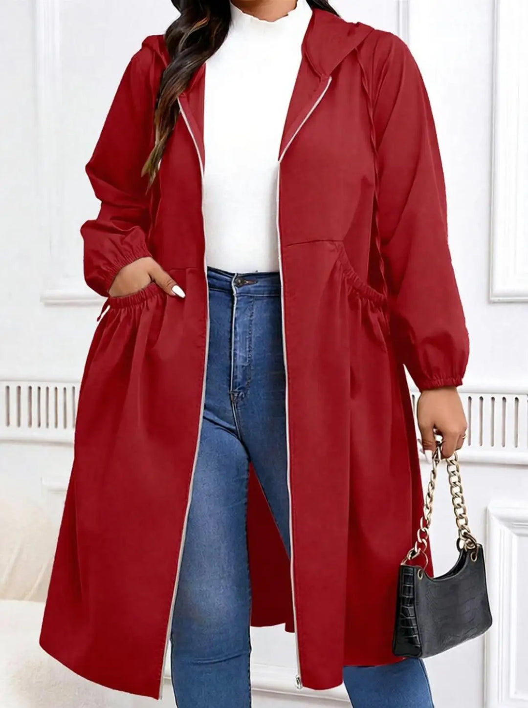 Marielena Drawstring Hood Coat