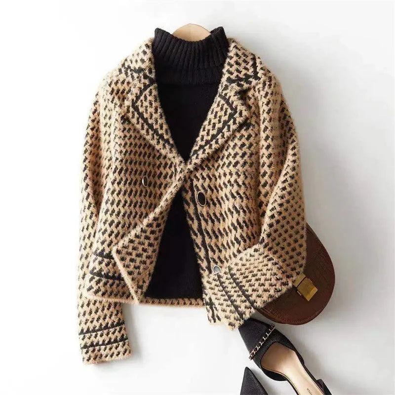 Bramwell Houndstooth Knit Jacket