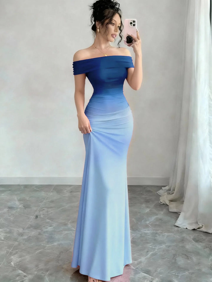 Cressida Elegant Off Shoulder Maxi Dress