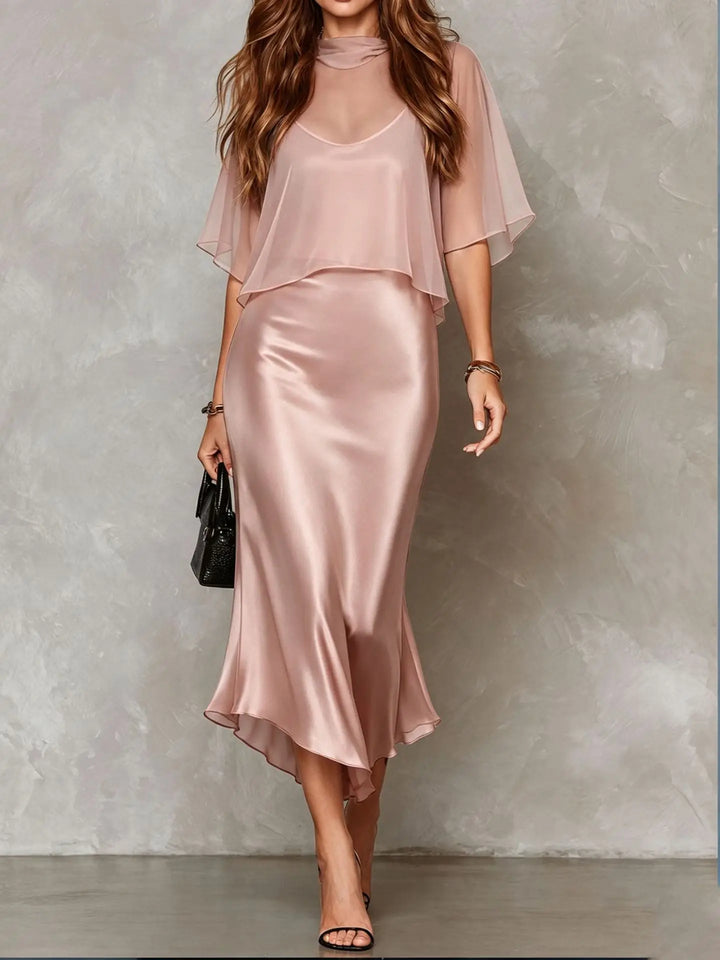 Agnes Satin Midi Dress Set