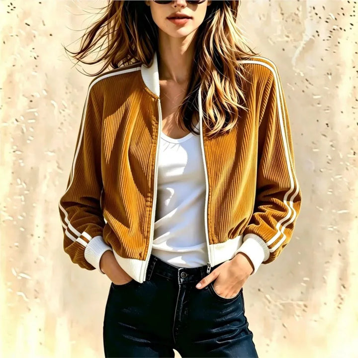 Aline Ribbed Bomber Jacket