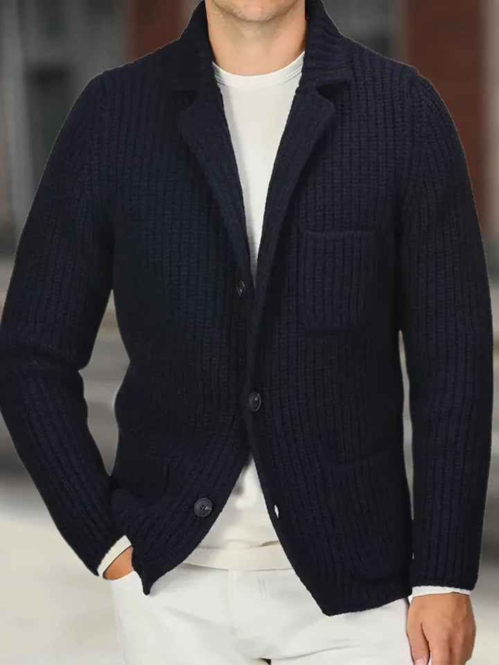 Gareth Ribbed Knit Cardigan