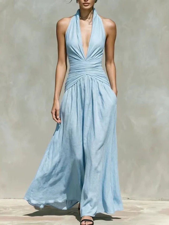 Marielys Ruched Waist Maxi Dress