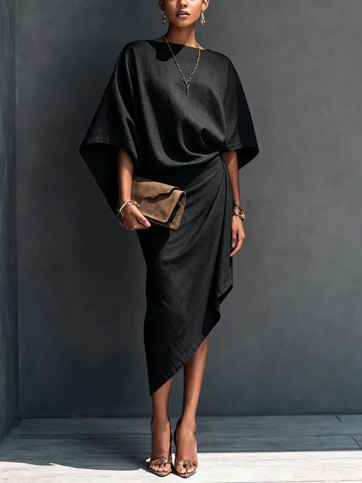 Thalia Batwing Sleeve Midi Dress