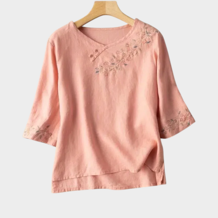 Aviana Floral Embroidered Blouse