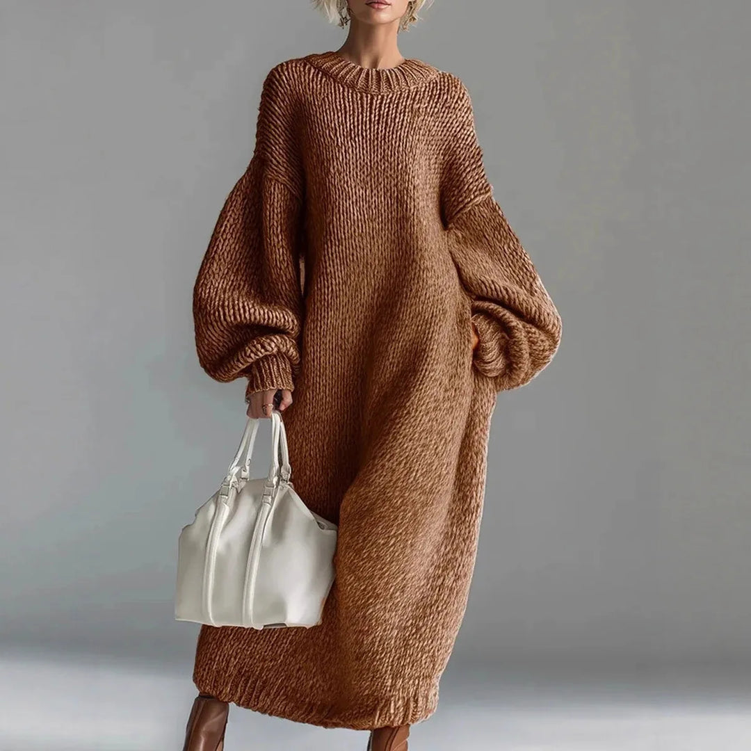 Alveera Chunky Knit Sweater Dress