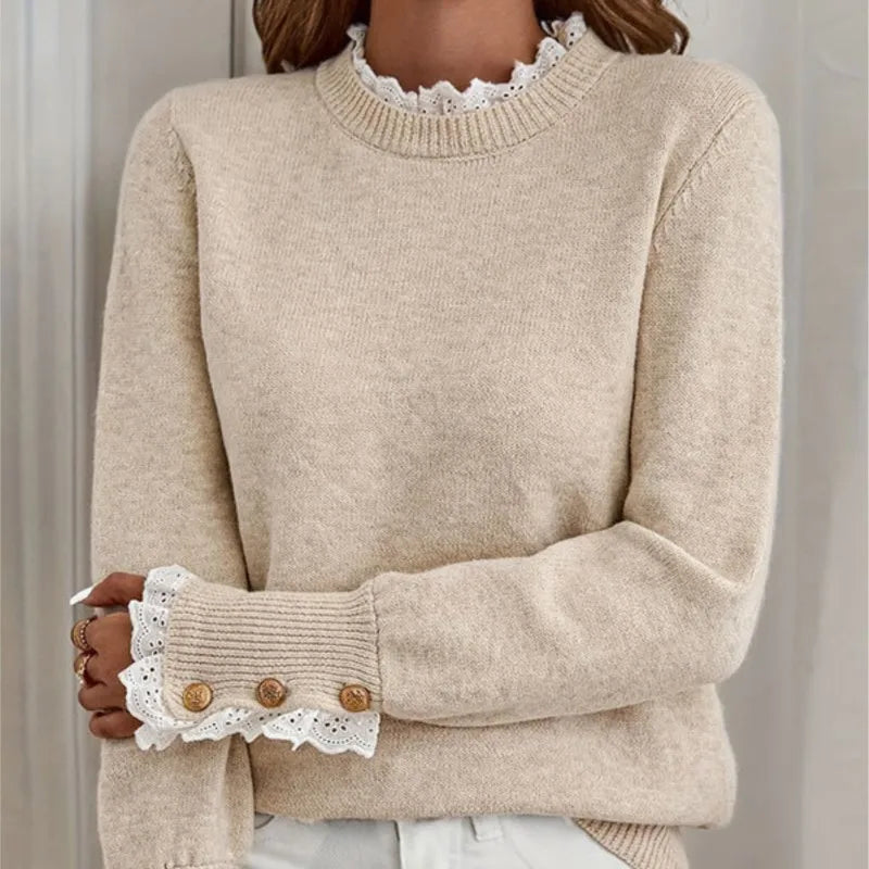 Fenwick Lace Trim Pullover