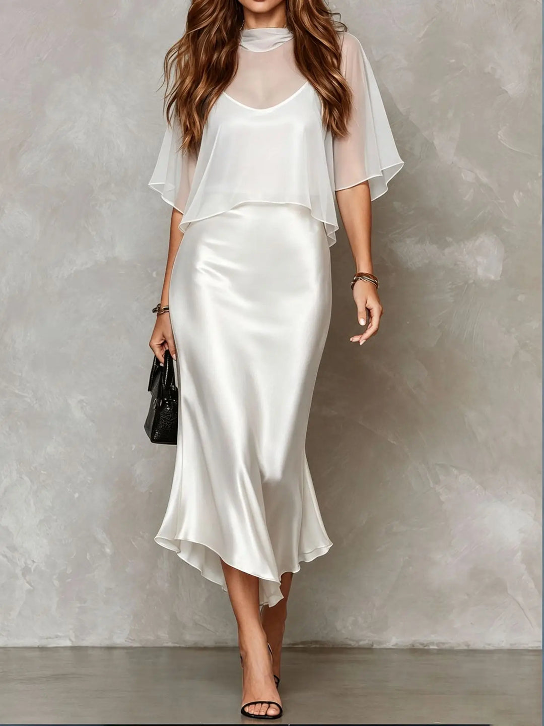 Agnes Satin Midi Dress Set