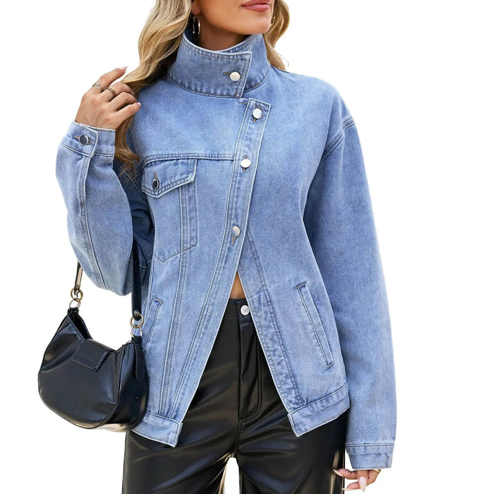 Marisette Stand Collar Denim Jacket