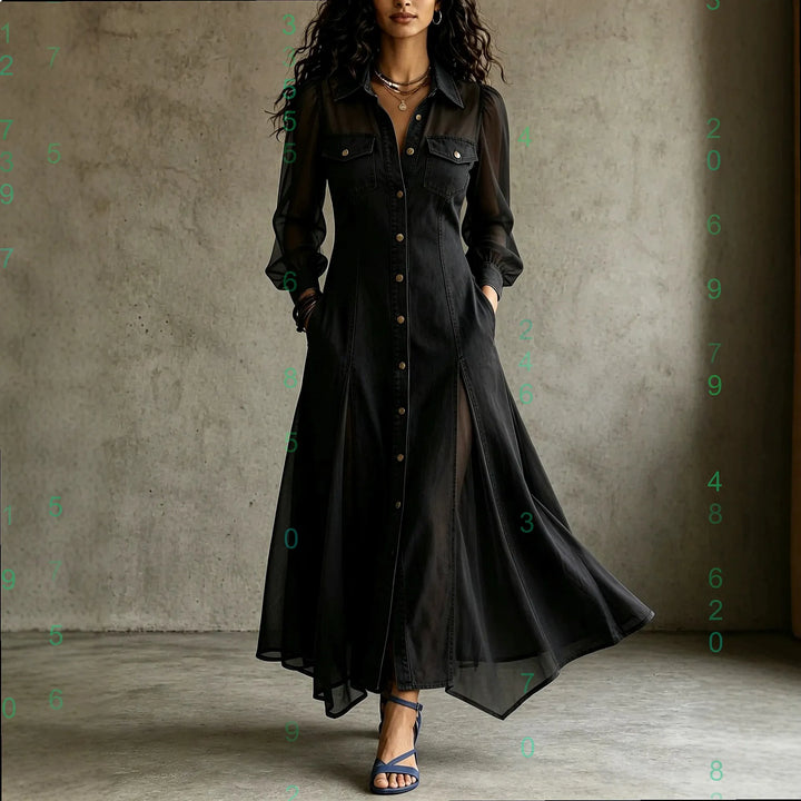 Liorella Chiffon Shirt Maxi Dress