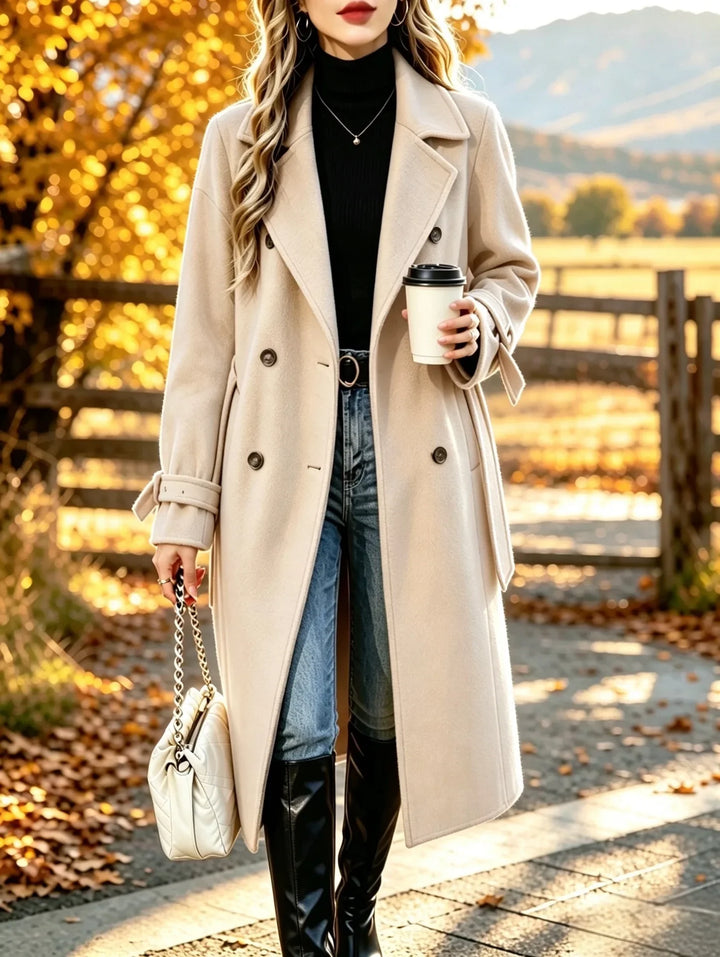 Ophelia Double Breasted Wool Coat