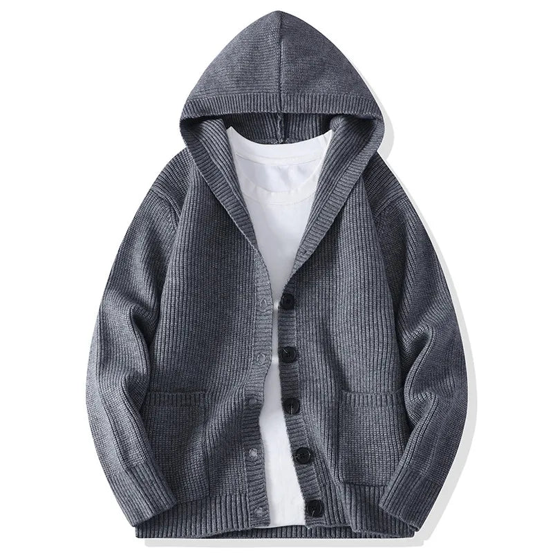 Holt Hooded Button Cardigan