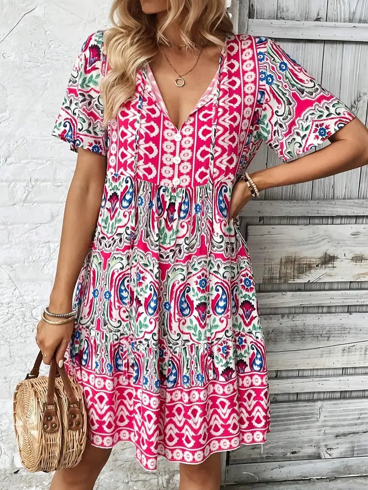Leslie Bohemian Mini Dress