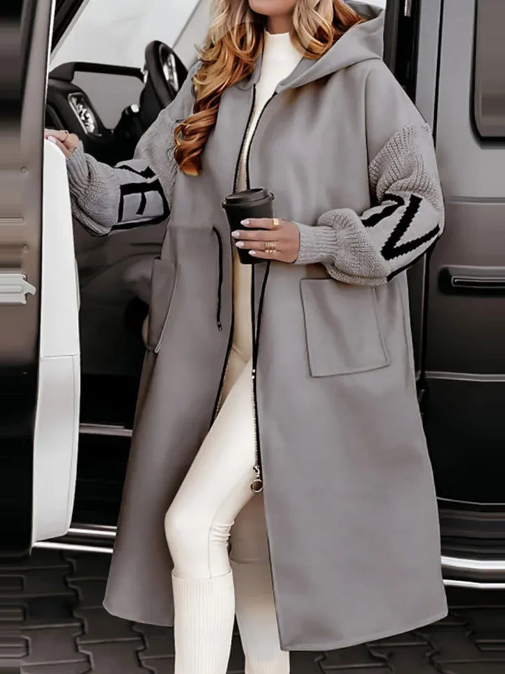 Wilhelmina Drawstring Waist Maxi Coat