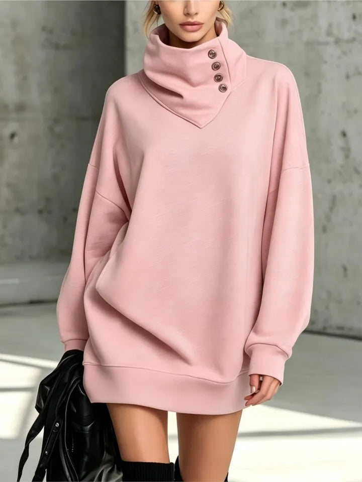 Juniper Button Sweatshirt Dress