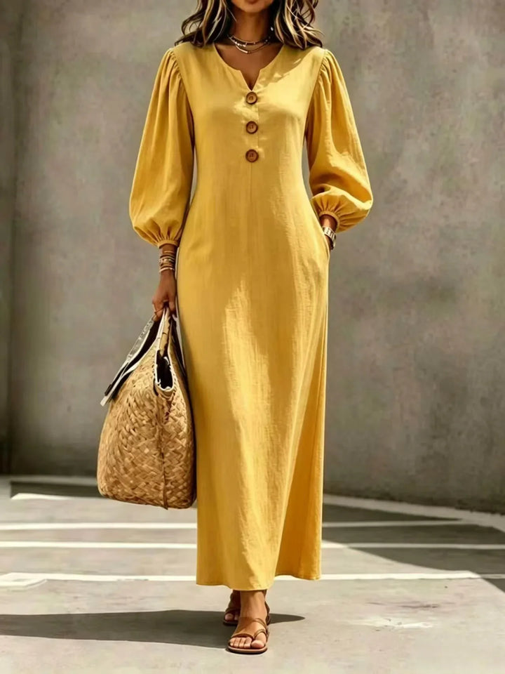 Teresa Button Front Maxi Dress