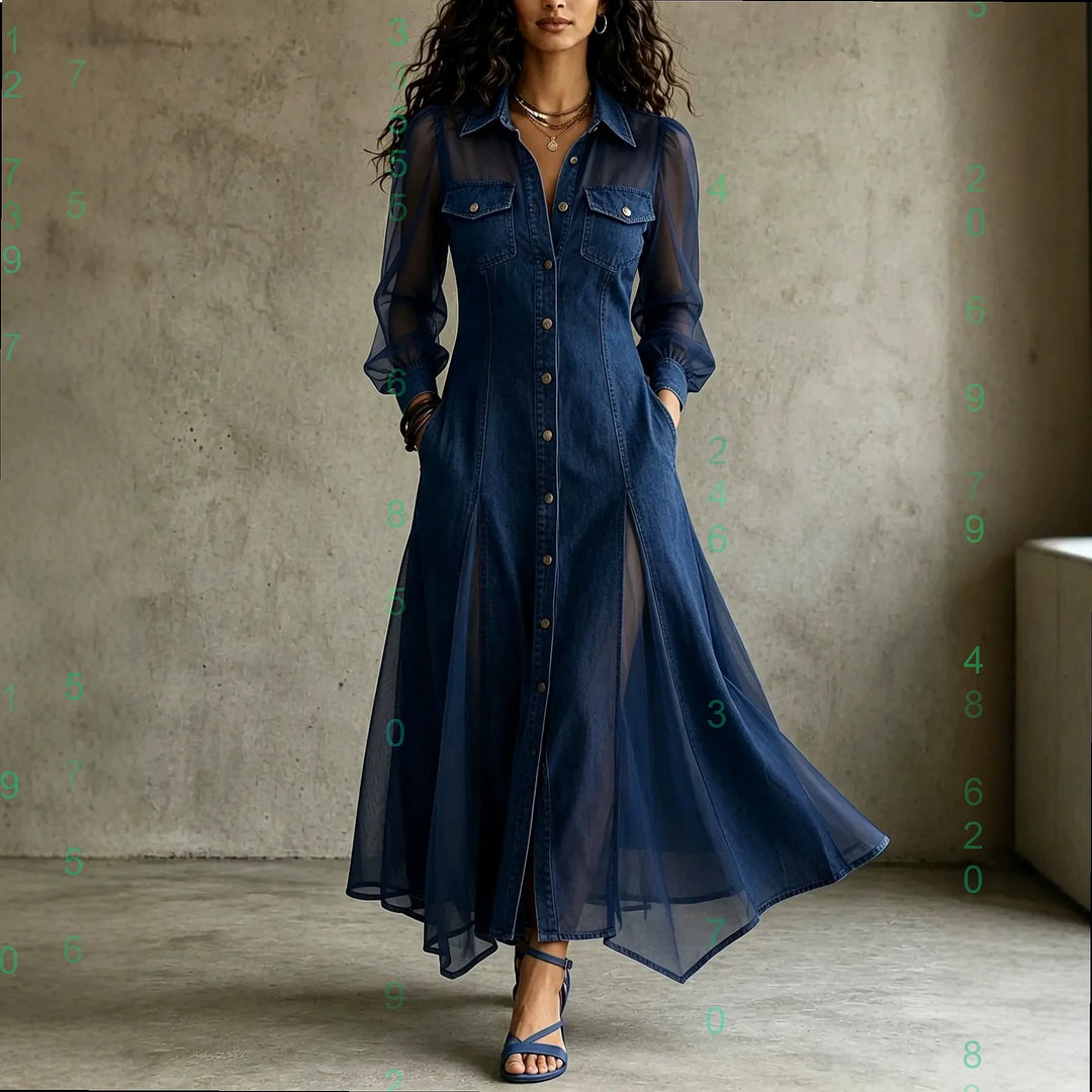 Liorella Chiffon Shirt Maxi Dress