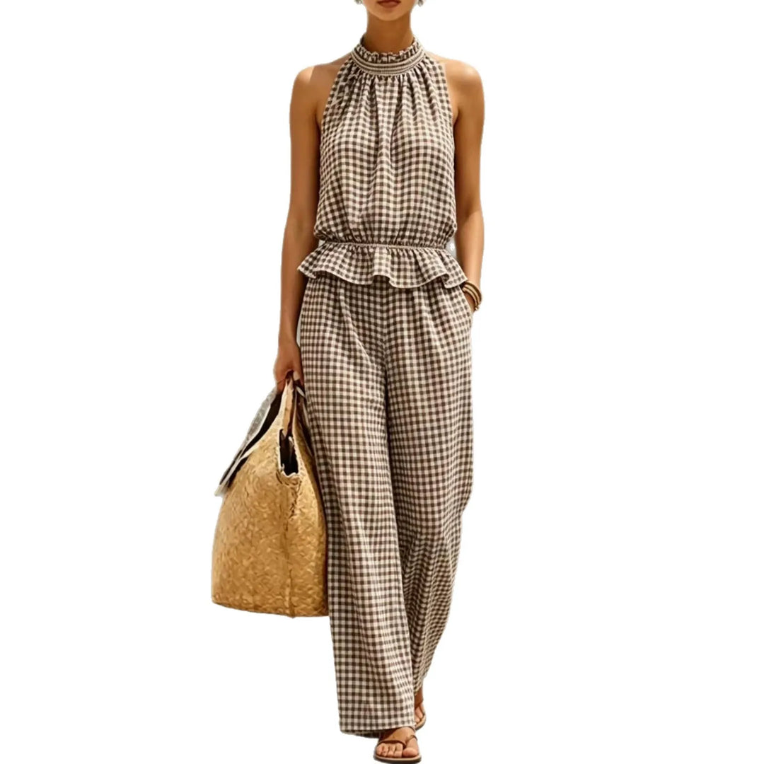 Petra Gingham Two Piece Set