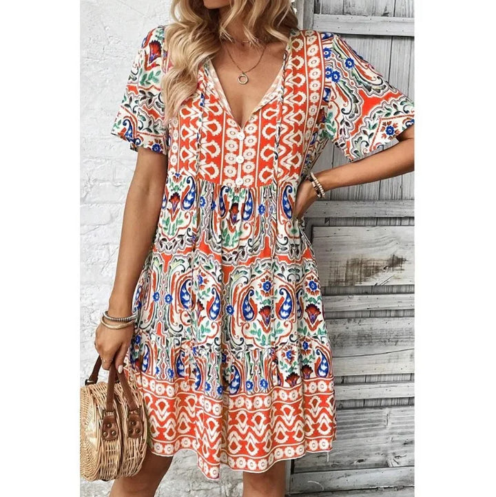 Leslie Bohemian Mini Dress