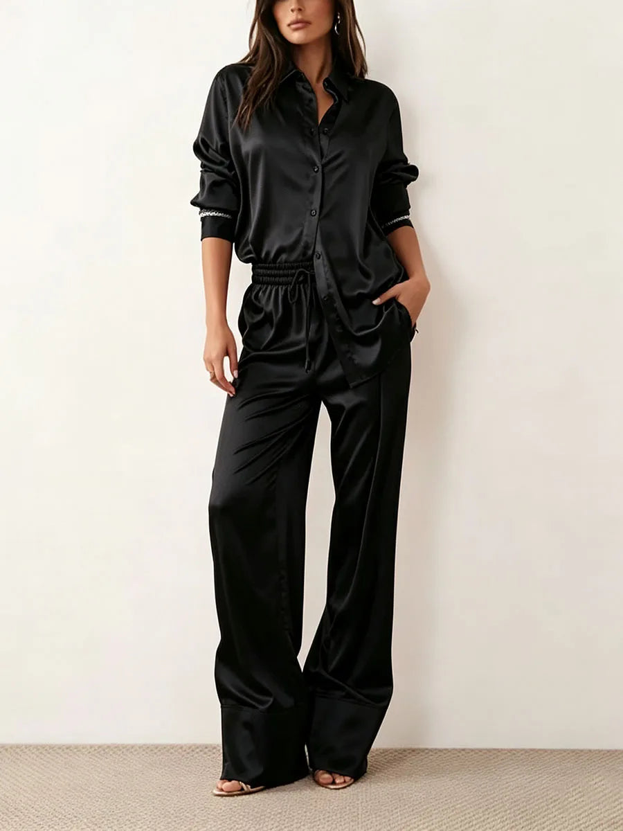 Mireille Satin Finish Two Piece Set