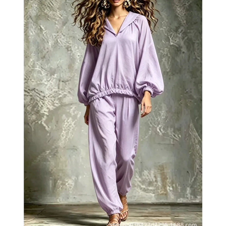 Ainsley Lantern Sleeve Lounge Set