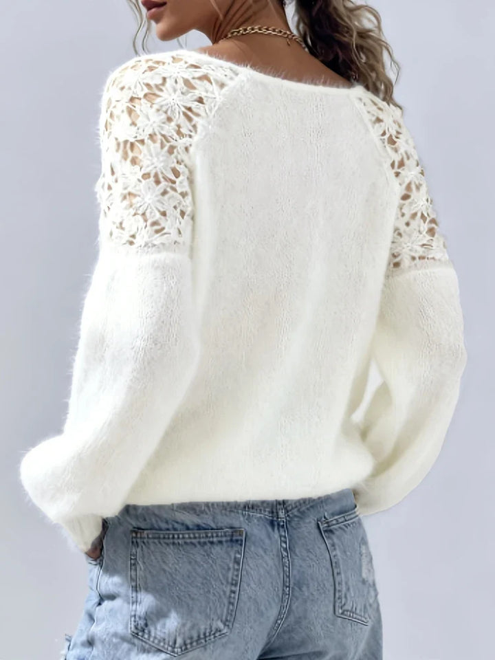 Sabrina Open Knit Lace Sweater