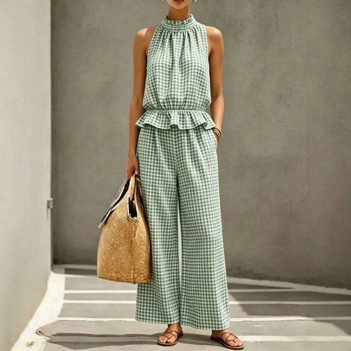 Petra Gingham Two Piece Set