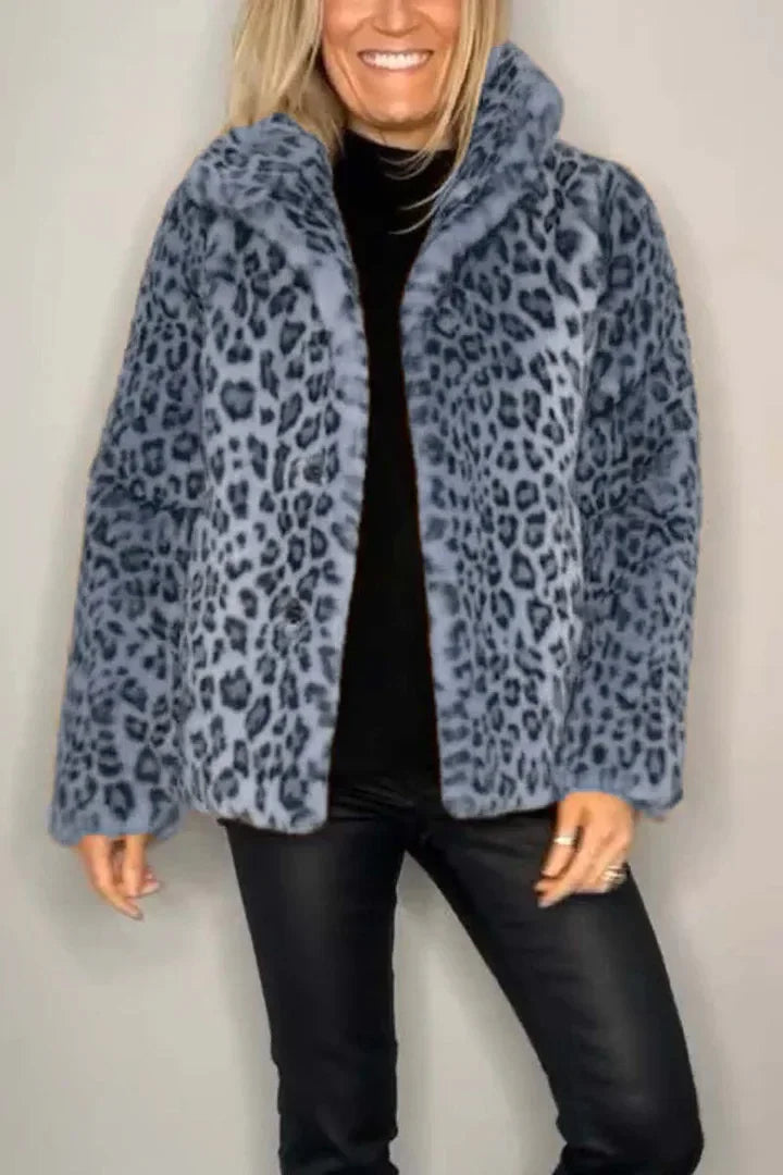 Talitha Turn Down Leopard Coat