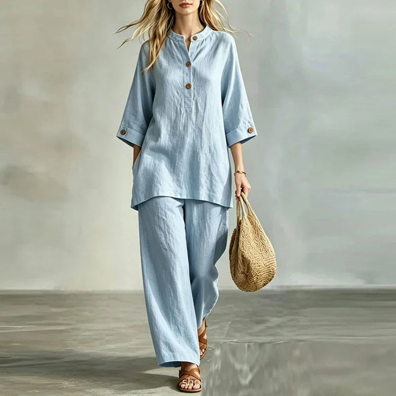 Aria Casual Linen Matching Set