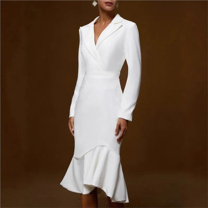 Veronika Notched Lapel Dress
