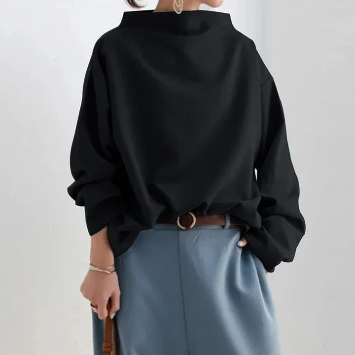 Narissa Draped High Neck Blouse