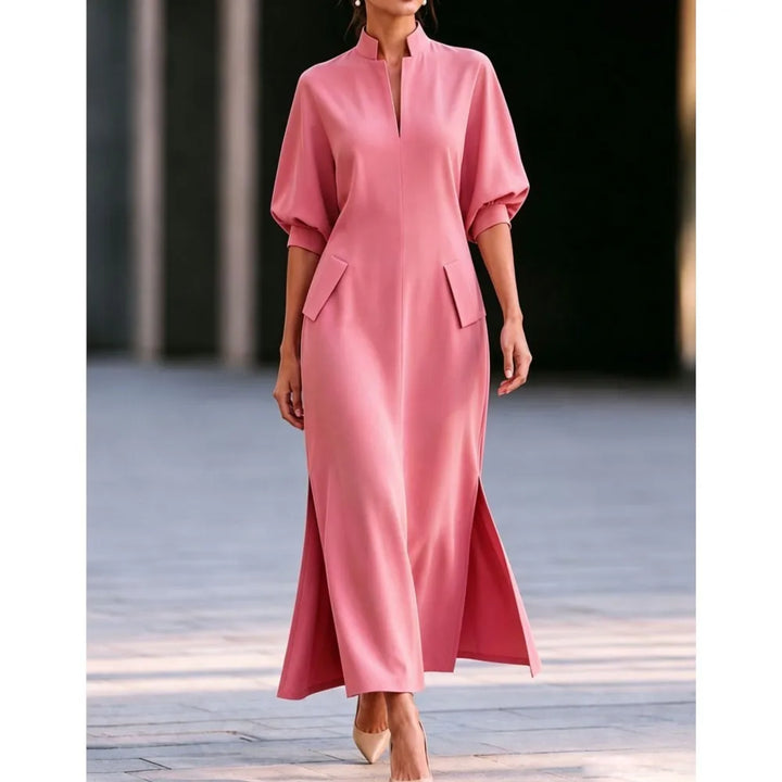 Kinsley Stand Collar Maxi Dress